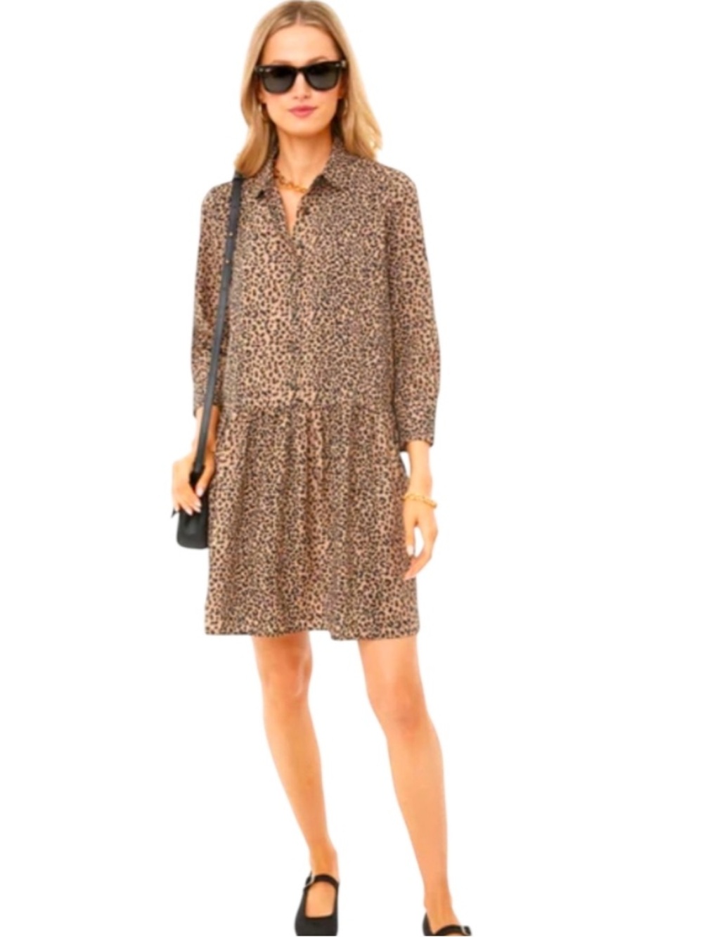 Tuckernuck Hayes Leopard Print Shirt Dress Size XXL